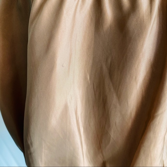 Beautiful Bronze Beaded Satin Tiered Skirt Size 4 - Picture 10 of 13